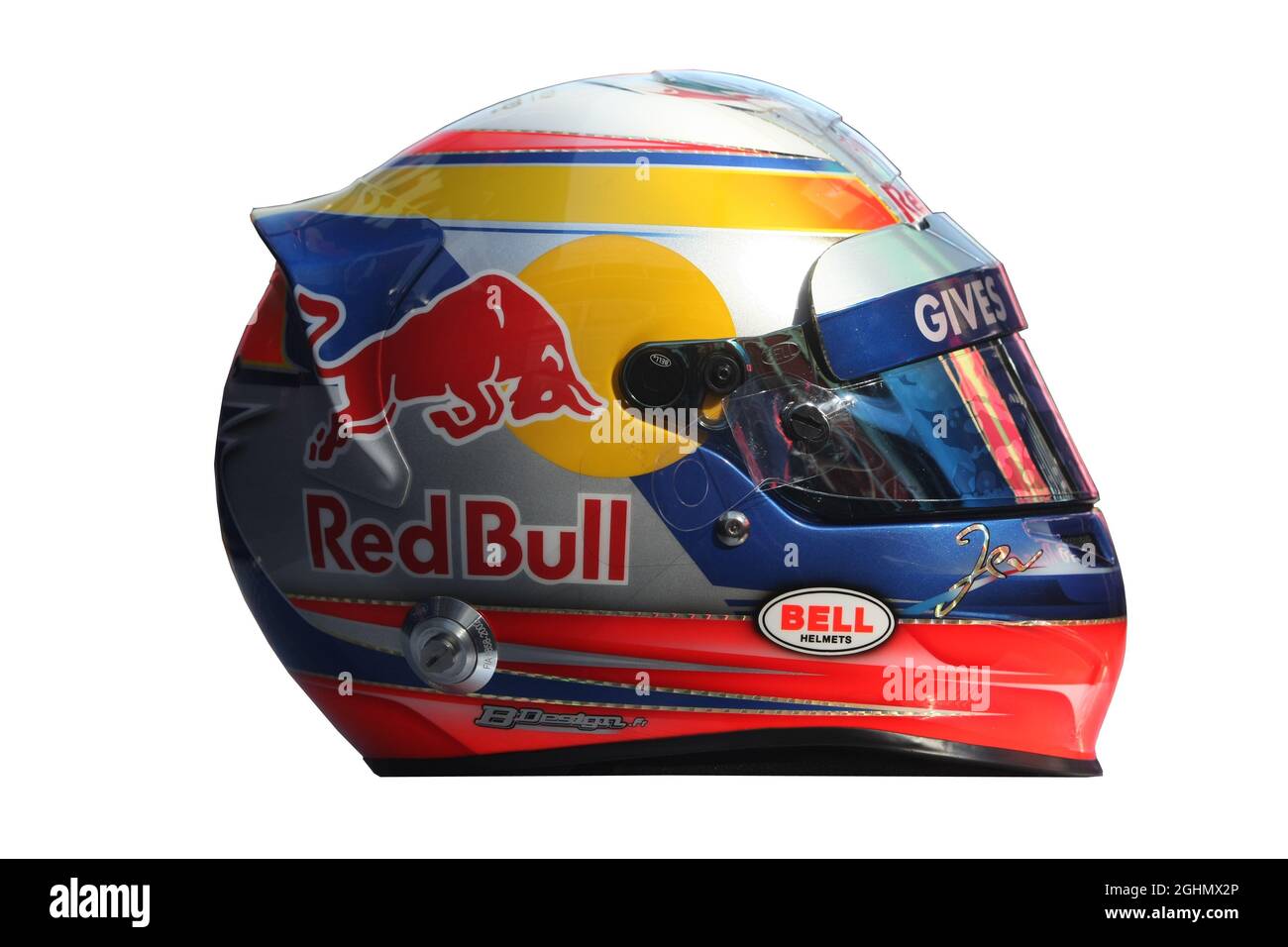 Casco di Jean-Eric Vergne (fra), Scuderia Toro Rosso Foto Stock