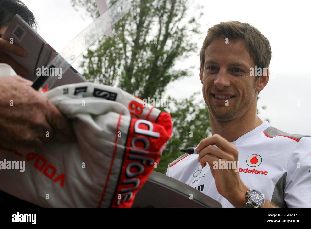 Jenson Button (GBR), McLaren Mercedes 16.03.2012. Formula 1 World Championship, Rd 1, Australian Grand Prix, Melbourne, Australia, Venerdì . ‚ Foto Stock