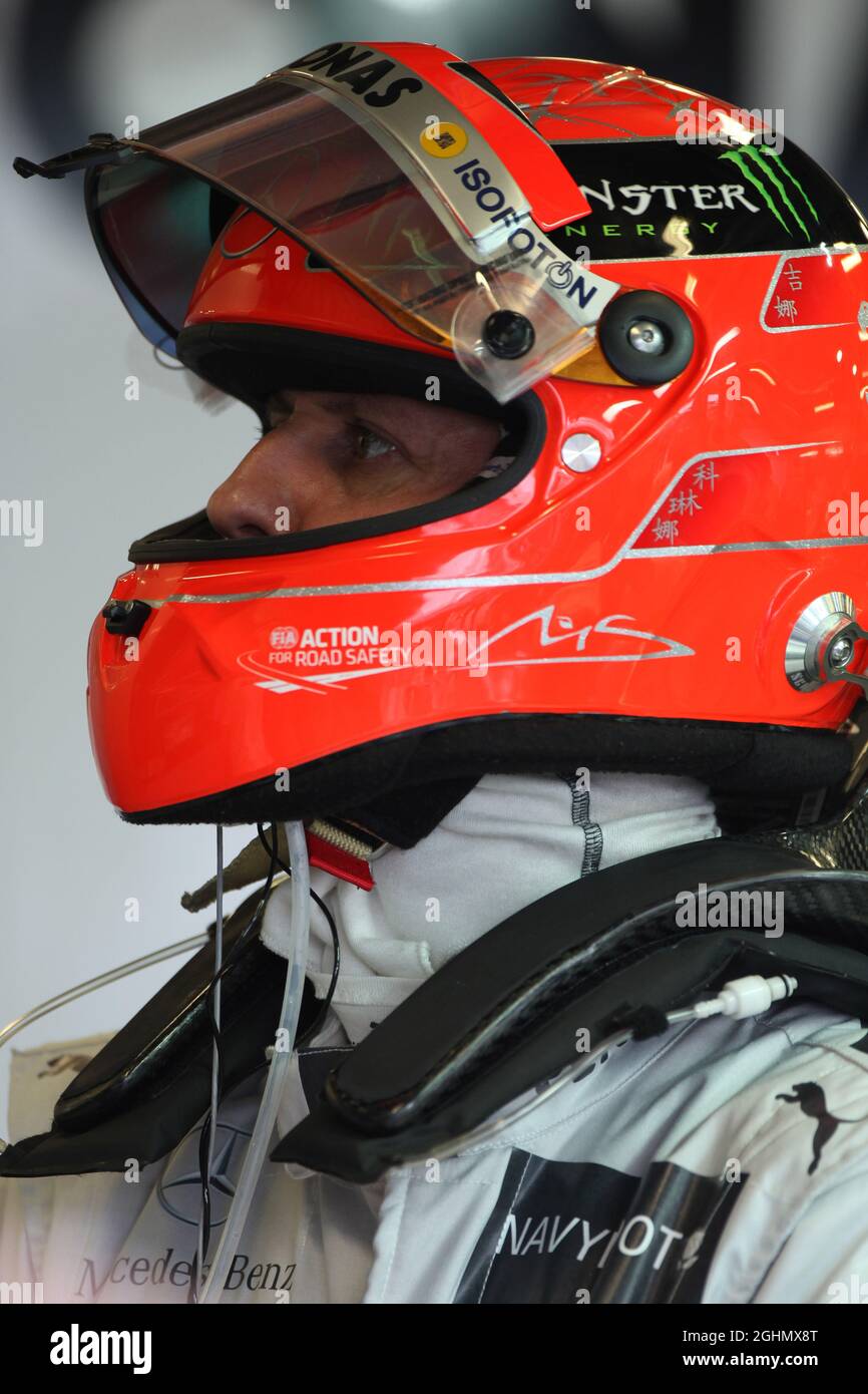 Michael Schumacher (GER), Mercedes AMG Petronas 16.03.2012. Formula 1 World Championship, Rd 1, Australian Grand Prix, Melbourne, Australia, Venerdì . Foto Stock