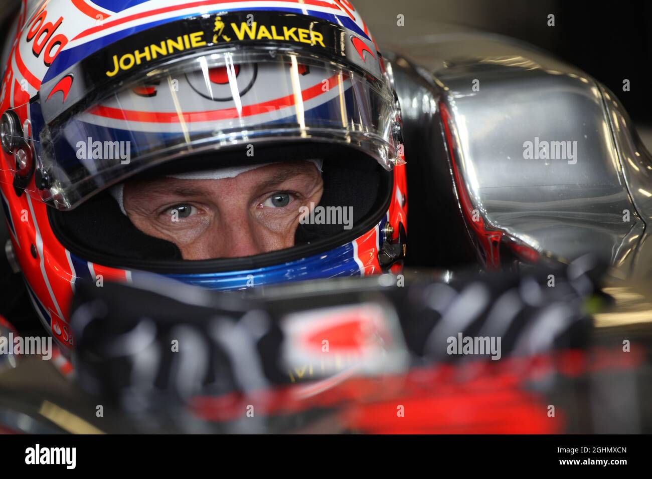 Jenson Button (GBR), McLaren Mercedes 16.03.2012. Formula 1 World Championship, Rd 1, Australian Grand Prix, Melbourne, Australia, Venerdì ‚ Foto Stock