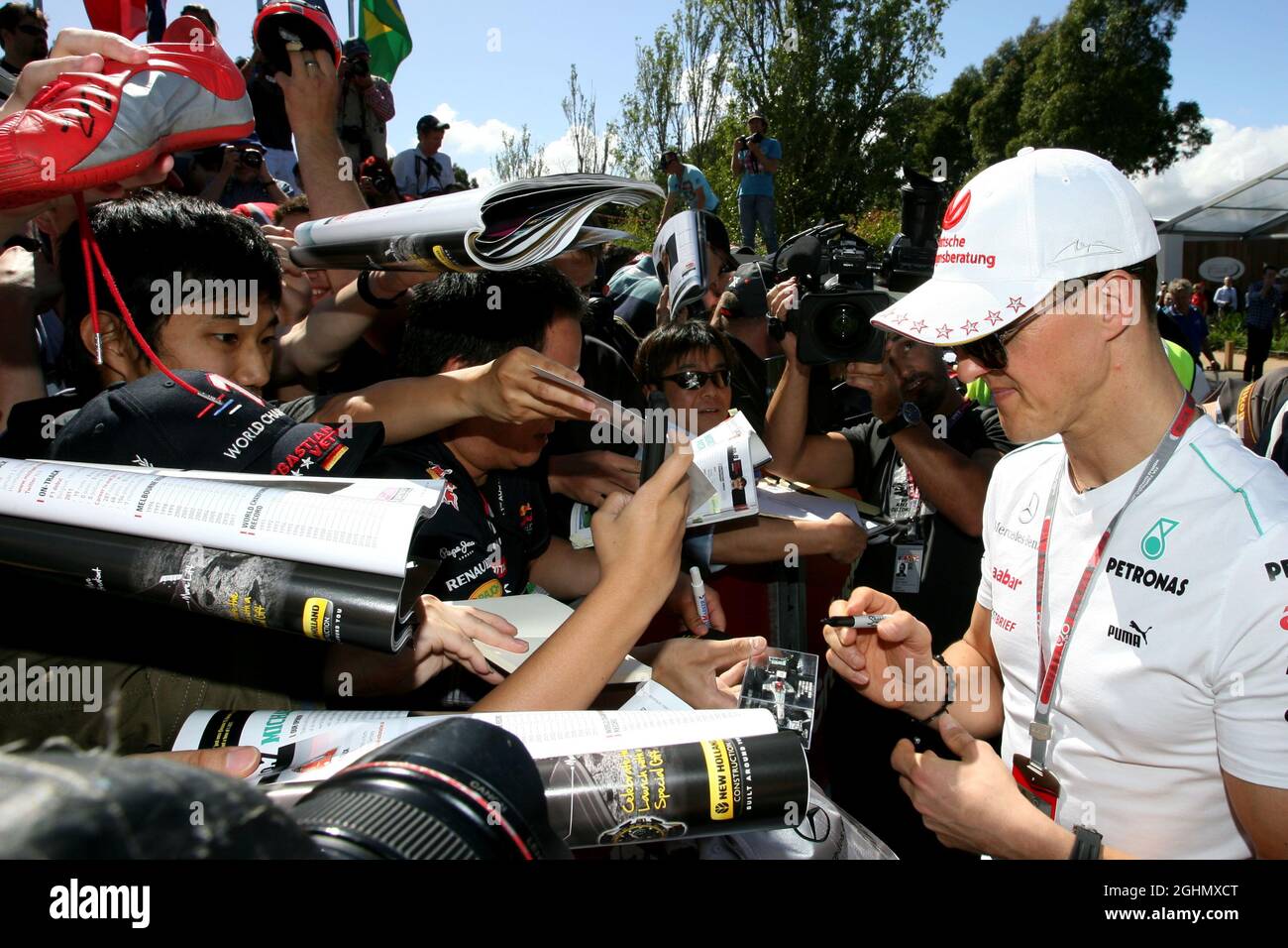 Michael Schumacher (GER), Mercedes GP 17.03.2012. Formula 1 World Championship, Rd 1, Australian Grand Prix, Melbourne, Australia, Sabato ‚ Foto Stock