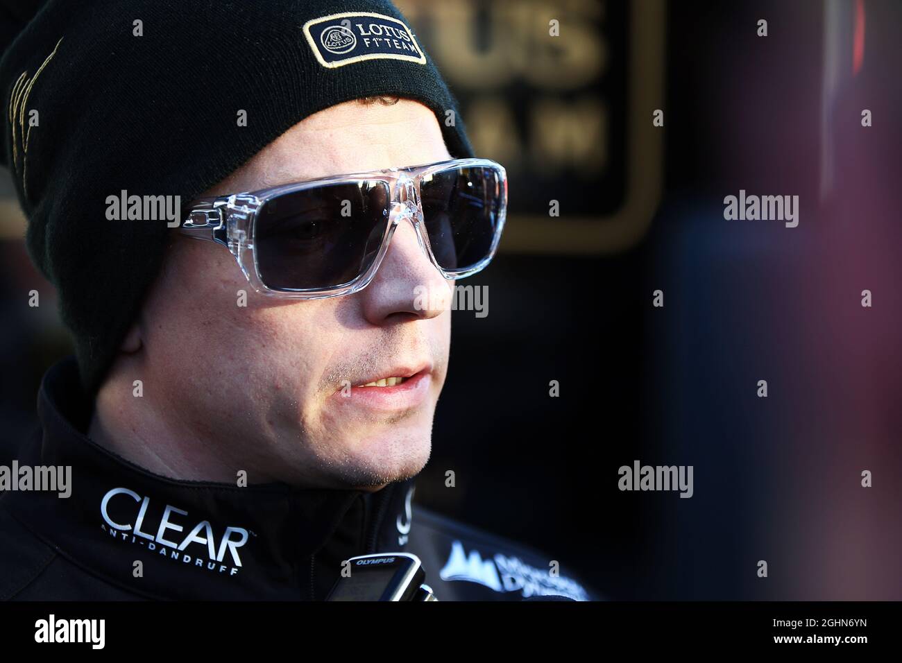 Kimi Raikkonen (fin) Lotus F1 Team. 08.02.2013. Test formula uno, giorno quattro, Jerez, Spagna. - www.xpbimages.com, email: requests@xpbimages.com - copia della pubblicazione richiesta per le immagini stampate. Ogni immagine utilizzata è soggetta a pagamento. Â Copyright: XPB Images Foto Stock