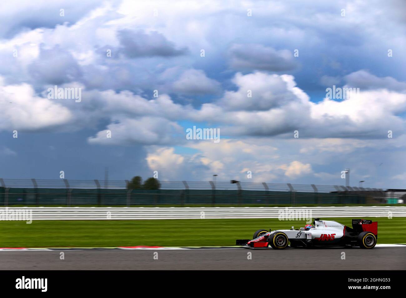 Driver di sviluppo per Santino Ferrucci (USA) Haas VF-16. 13.07.2016. Formula uno in-Season Testing, giorno due, Silverstone, Inghilterra. Mercoledì. Il credito fotografico dovrebbe essere: XPB/Press Association Images. Foto Stock