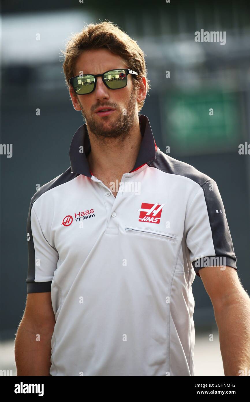 Romain Grosjean (fra) Haas F1 Team. 03.09.2016. Campionato del mondo formula 1, Rd 14, Gran Premio d'Italia, Monza, Italia, Giorno di qualificazione. Il credito fotografico dovrebbe essere: XPB/Press Association Images. Foto Stock