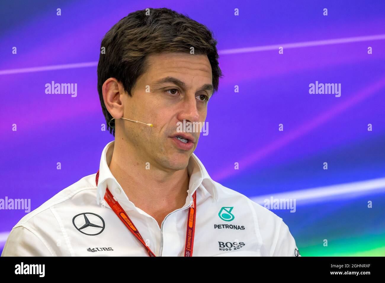 Toto Wolff (GER) Mercedes AMG F1, azionista e direttore esecutivo della FIA Press Conference. 21.10.2016. Formula 1 World Championship, Rd 18, United States Grand Prix, Austin, Texas, USA, Practice Day. Il credito fotografico dovrebbe essere: XPB/Press Association Images. Foto Stock