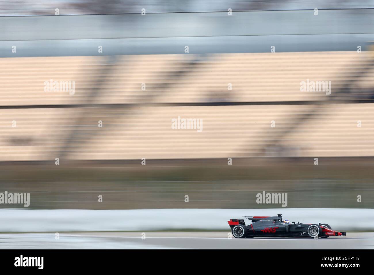 Romain Grosjean (fra) Haas F1 Team VF-17. 08.03.2017. Test formula uno, giorno due, Barcellona, Spagna. Mercoledì. Il credito fotografico dovrebbe essere: XPB/Press Association Images. Foto Stock