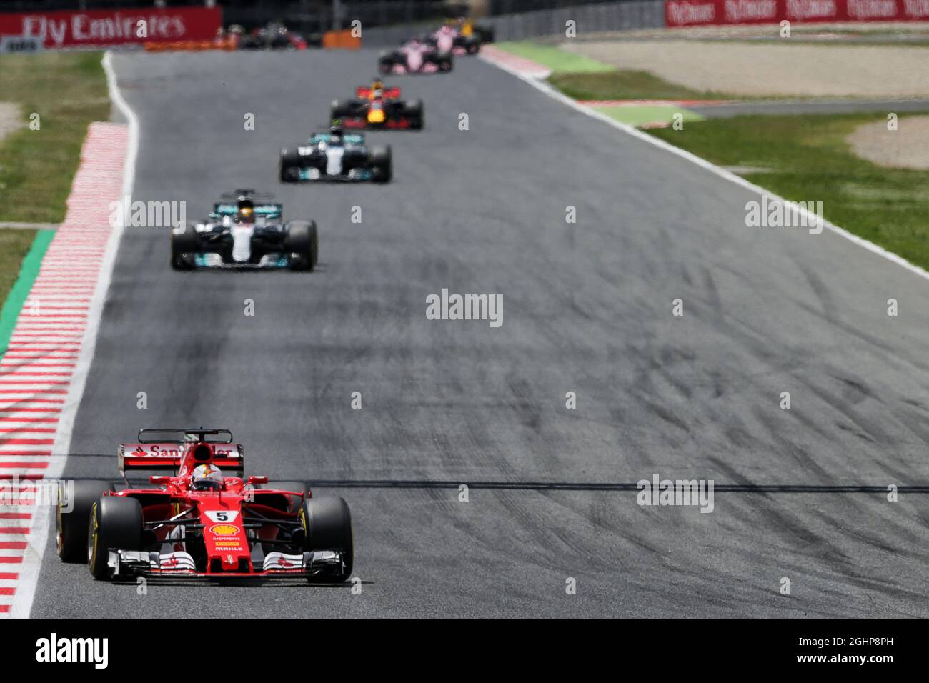 Sebastian Vettel (GER) Ferrari SF70H. Gran Premio di Spagna, domenica 14 maggio 2017. Barcellona, Spagna. 14.05.2017. Formula 1 World Championship, Rd 5, Gran Premio di Spagna, Barcellona, Spagna, Giorno di gara. Il credito fotografico dovrebbe essere: XPB/Press Association Images. Foto Stock