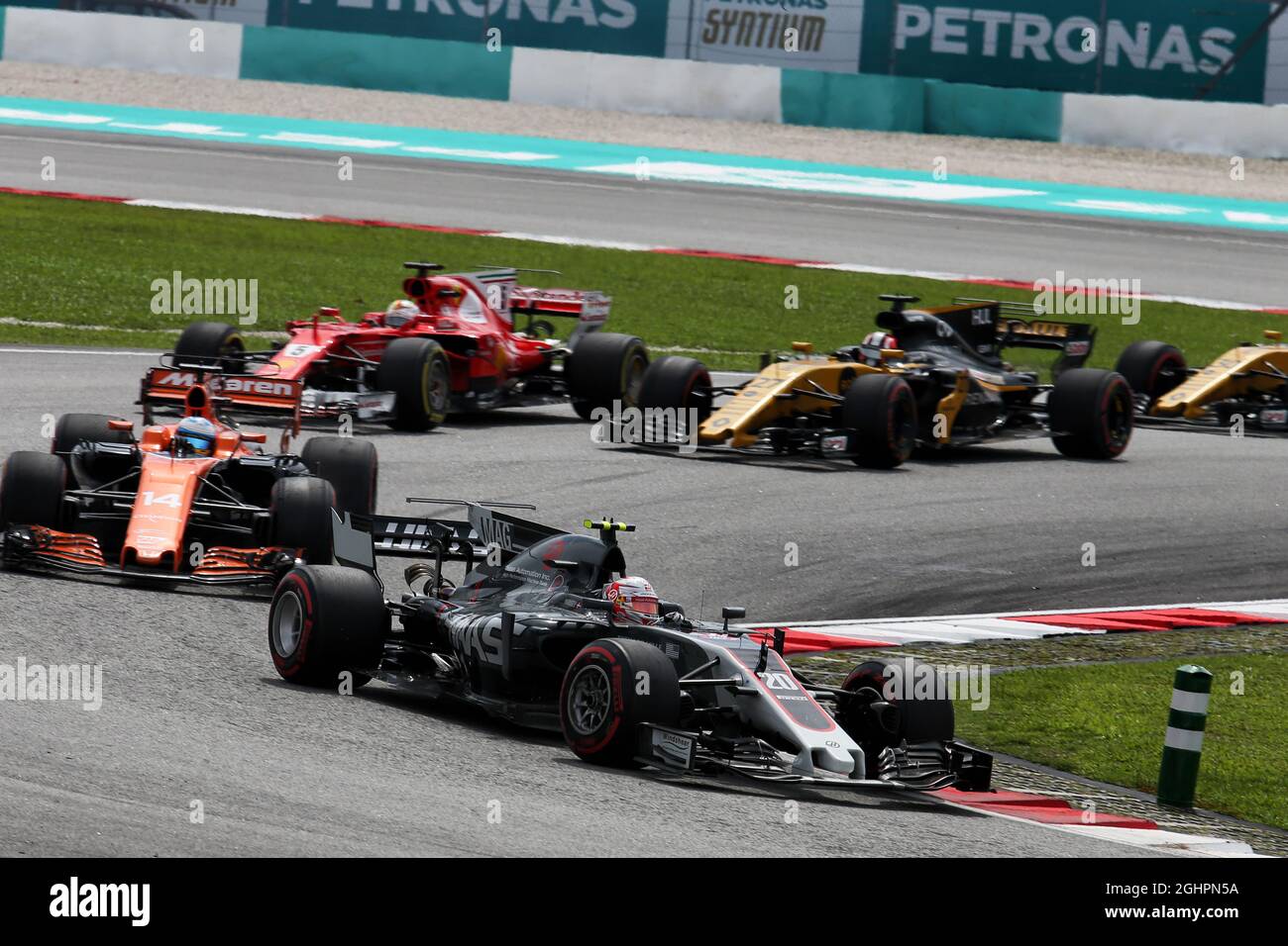 Kevin Magnussen (DEN) Haas VF-17. 01.10.2017. Formula 1 World Championship, Rd 15, Gran Premio della Malesia, Sepang, Malesia, Domenica. Il credito fotografico dovrebbe essere: XPB/Press Association Images. Foto Stock