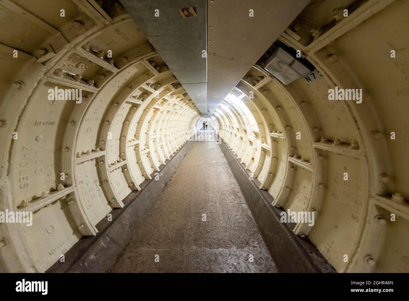 Tunnel pedonale, Greenwich, Londra, Inghilterra, Gran Bretagna Foto Stock