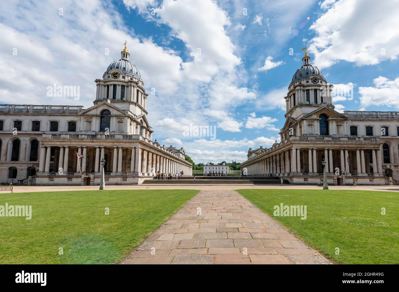 Old Royal Naval College, Greenwich, Londra, London Region, Inghilterra, Regno Unito Foto Stock