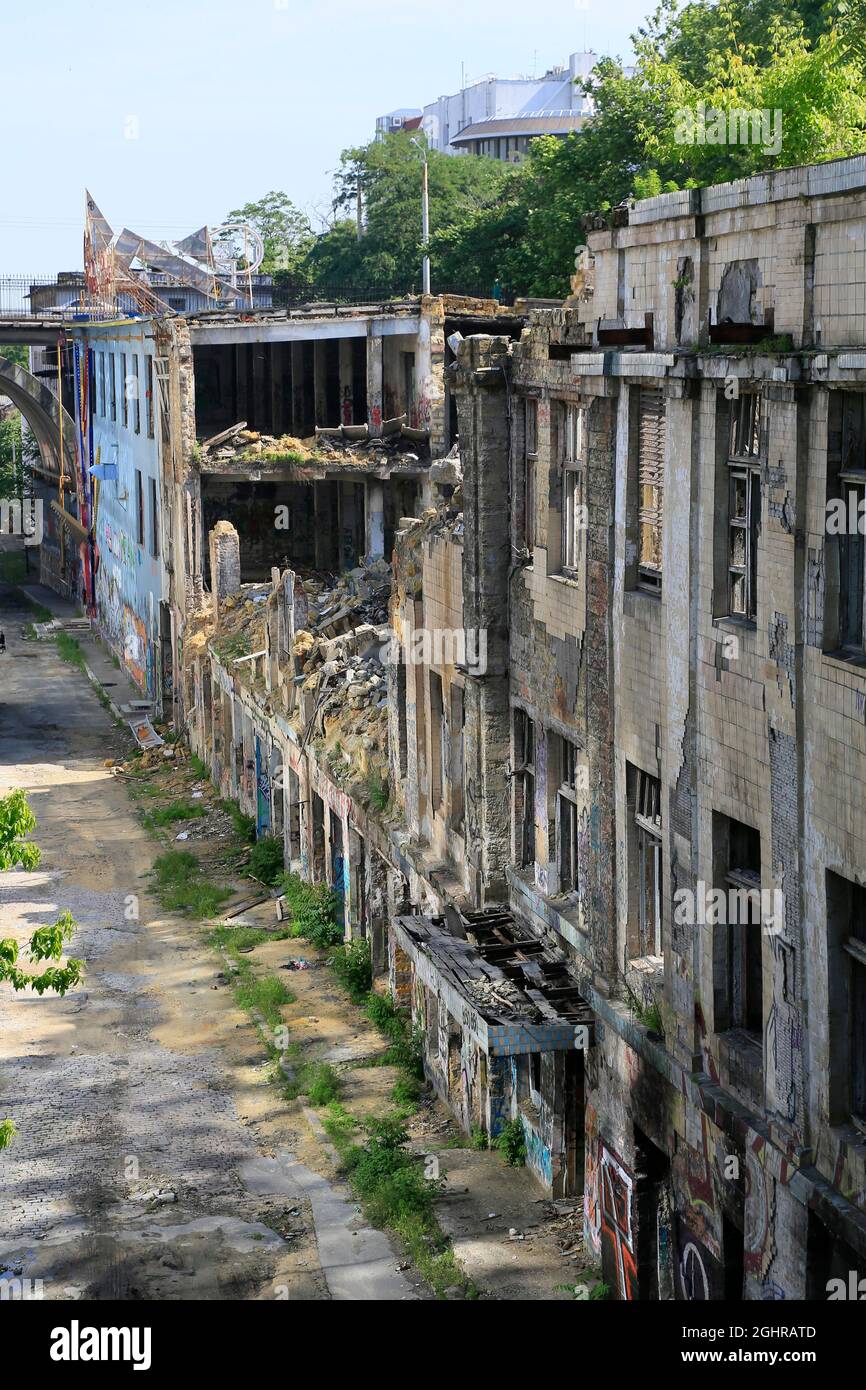 Rovine di case a Devolanivskij Descent, Odessa, Ucraina Foto Stock