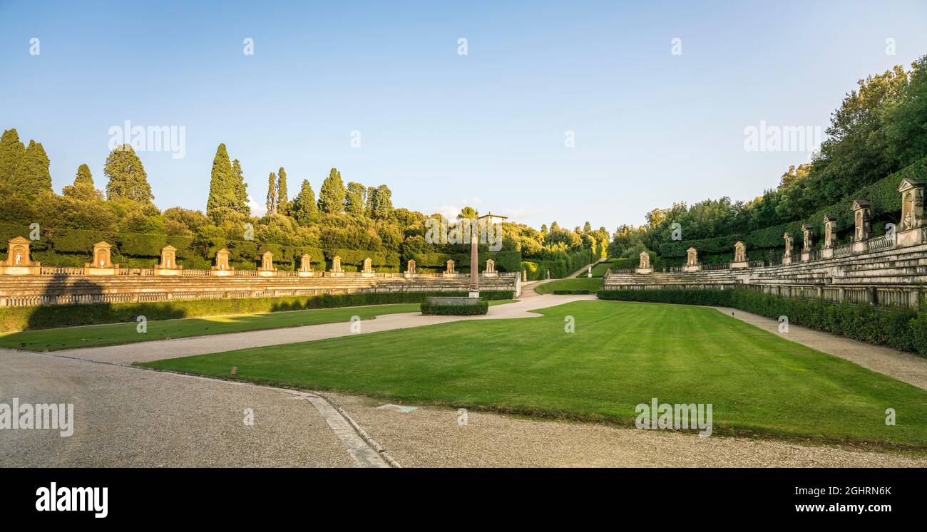 Anfiteatro di Boboli, Anfiteatro, Giardino di Boboli, Giardino di Boboli, Palazzo Pitti, Firenze, Toscana, Italia Foto Stock