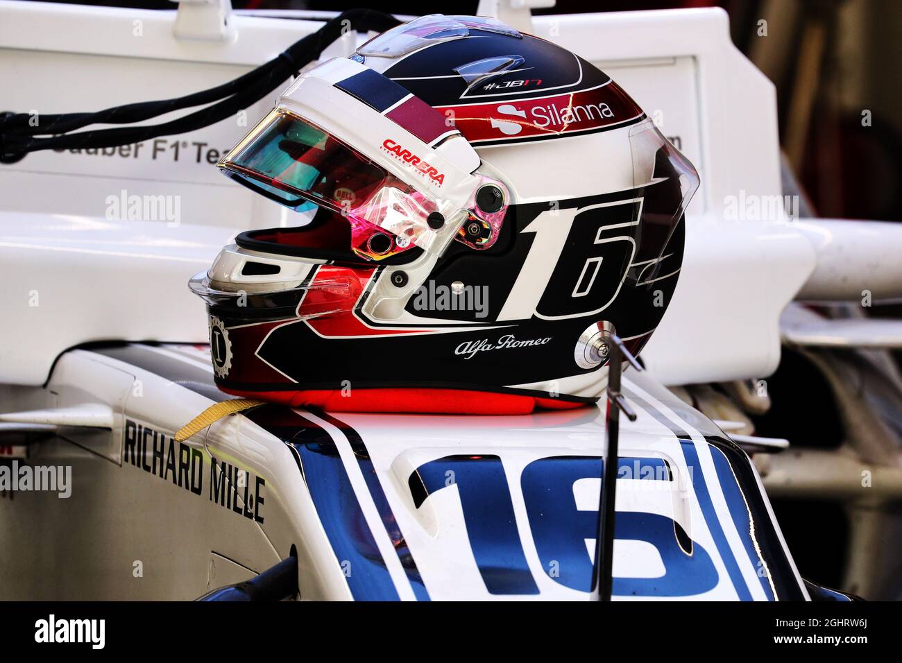 Il casco di Charles Leclerc (MON) Sauber F1 Team C37. 27.10.2018. Formula 1  World Championship, Rd 19, Gran Premio del Messico, Città del Messico,  Messico, Giorno di qualificazione. Il credito fotografico dovrebbe