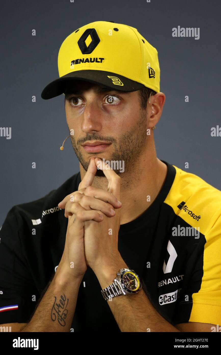 Daniel Ricciardo (AUS) Team Renault F1 alla FIA Press Conference. 14.03.2019. Formula 1 World Championship, Rd 1, Australian Grand Prix, Albert Park, Melbourne, Australia, giorno di preparazione. Il credito fotografico dovrebbe essere: XPB/Press Association Images. Foto Stock
