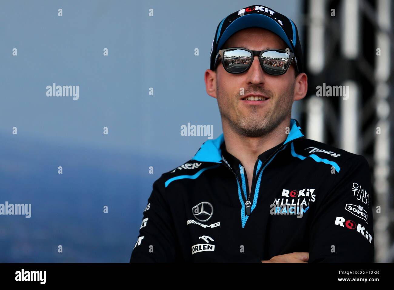 Robert Kubica (POL) Williams Racing sul palcoscenico Fan zone. 16.03.2019. Formula 1 World Championship, Rd 1, Australian Grand Prix, Albert Park, Melbourne, Australia, giorno delle Qualifiche. Il credito fotografico dovrebbe essere: XPB/Press Association Images. Foto Stock