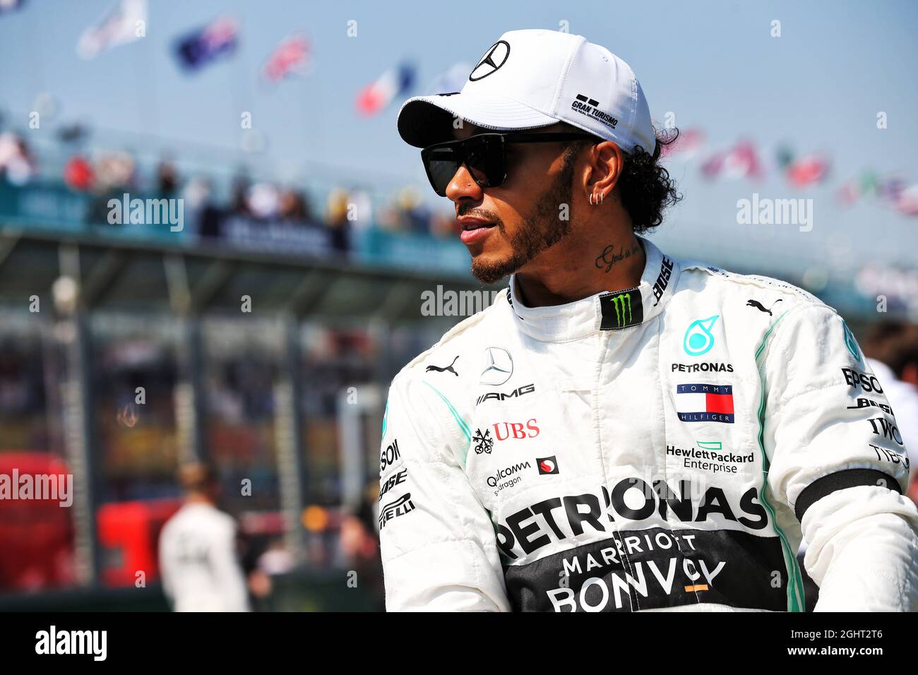 Lewis Hamilton (GBR) Mercedes AMG F1 sulla sfilata dei piloti. 17.03.2019. Formula 1 World Championship, Rd 1, Australian Grand Prix, Albert Park, Melbourne, Australia, Race Day. Il credito fotografico dovrebbe essere: XPB/Press Association Images. Foto Stock