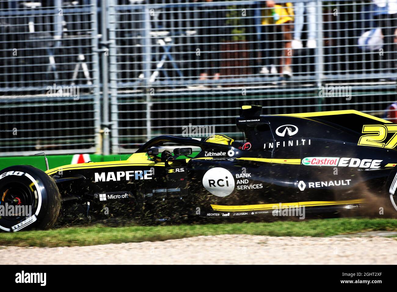 Nico Hulkenberg (GER) Renault F1 Team RS19 corre largo. 17.03.2019. Formula 1 World Championship, Rd 1, Australian Grand Prix, Albert Park, Melbourne, Australia, Race Day. Il credito fotografico dovrebbe essere: XPB/Press Association Images. Foto Stock