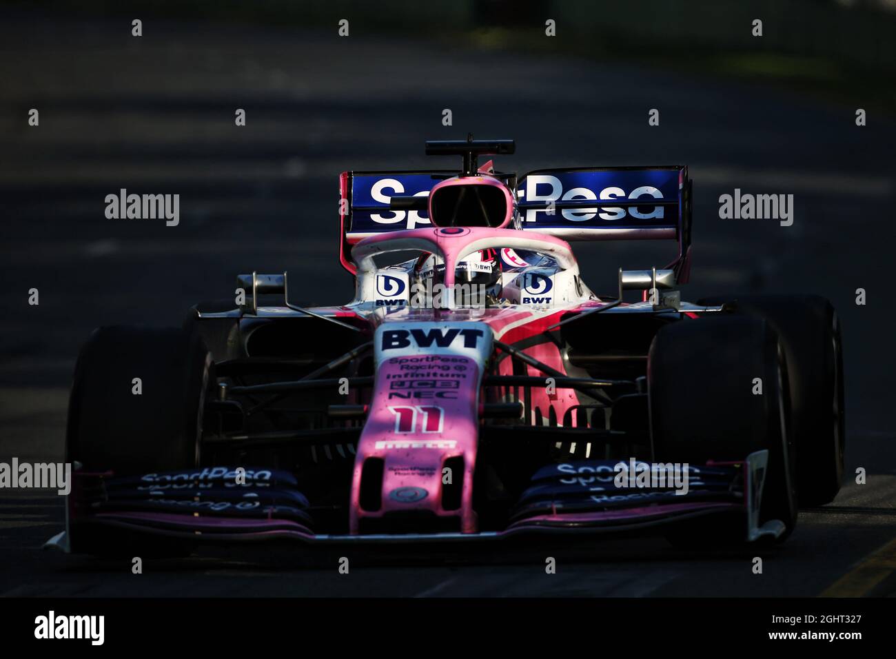 Sergio Perez (MEX) Racing Point F1 Team RP19. 17.03.2019. Formula 1 World Championship, Rd 1, Australian Grand Prix, Albert Park, Melbourne, Australia, Race Day. Il credito fotografico dovrebbe essere: XPB/Press Association Images. Foto Stock