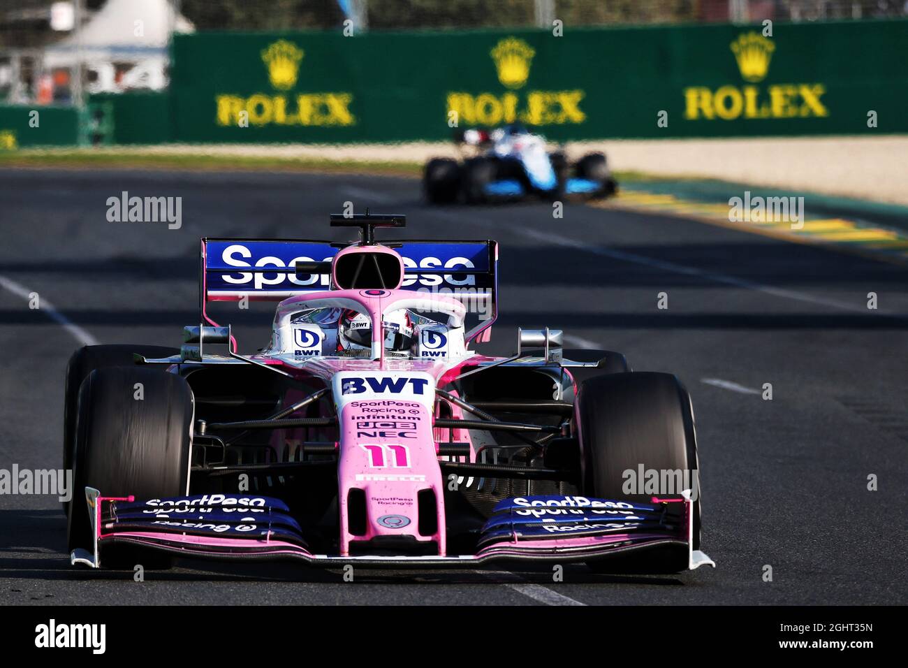 Sergio Perez (MEX) Racing Point F1 Team RP19. 17.03.2019. Formula 1 World Championship, Rd 1, Australian Grand Prix, Albert Park, Melbourne, Australia, Race Day. Il credito fotografico dovrebbe essere: XPB/Press Association Images. Foto Stock