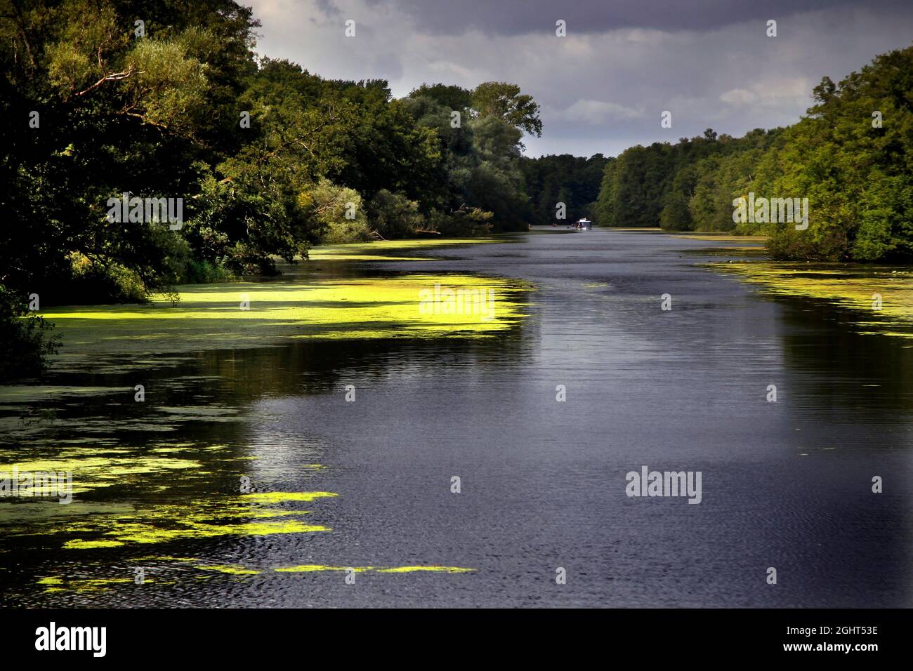 Wakenitz, Amazzonia del Nord, Border River, Column Trail, Hole Plate Trail, Inner German Border Installation, Green Belt, Border Trail, Lauenburg Foto Stock