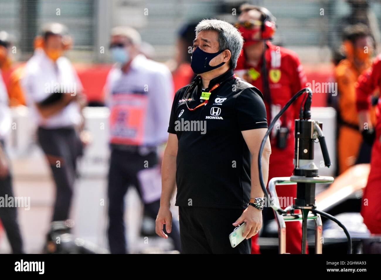 Masashi Yamamoto (JPN) Honda Racing F1 Amministratore Delegato in griglia. 09.08.2020. Formula 1 World Championship, Rd 5, 70th Anniversary Grand Prix, Silverstone, Inghilterra, Race Day. Il credito fotografico dovrebbe essere: XPB/Press Association Images. Foto Stock