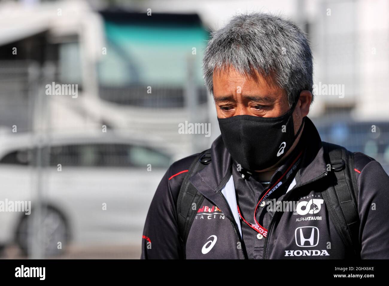 Masashi Yamamoto (JPN) Direttore generale Honda Racing F1. 08.05.2021. Formula 1 World Championship, Rd 4, Gran Premio di Spagna, Barcellona, Spagna, Giorno di qualificazione. Il credito fotografico dovrebbe essere: XPB/Press Association Images. Foto Stock