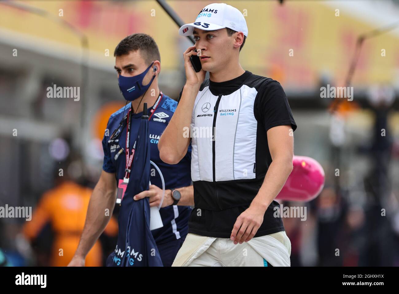 George Russell (GBR) Williams Racing. 01.08.2021. Formula 1 World Championship, Rd 11, Gran Premio d'Ungheria, Budapest, Ungheria, Giorno di gara. Il credito fotografico dovrebbe essere: XPB/Press Association Images. Foto Stock