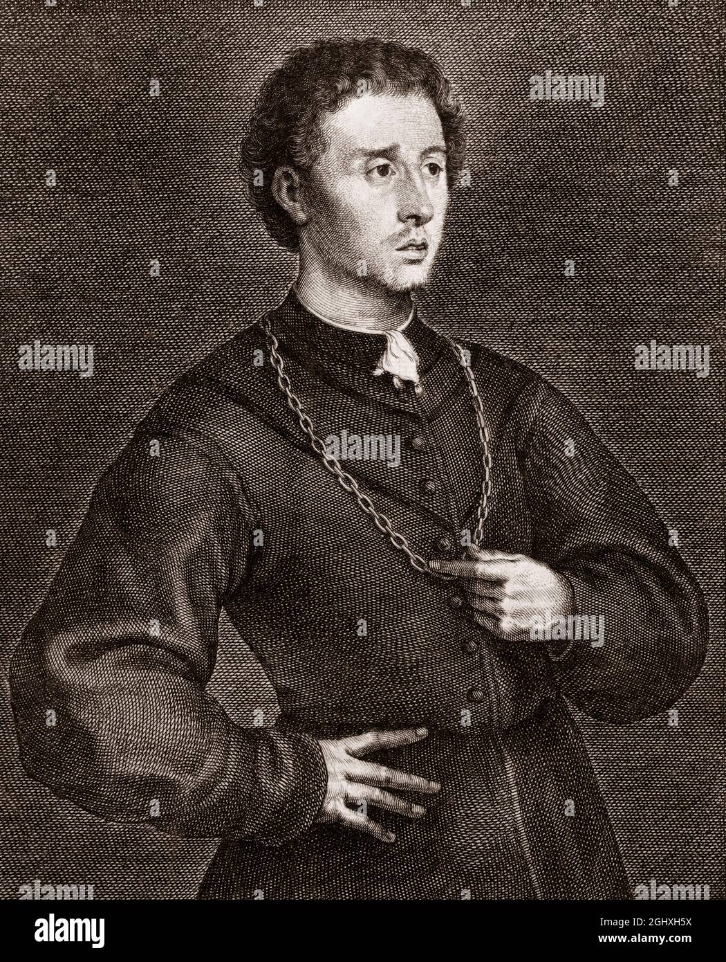 Pietro Aretino, 1492 – 1556, autore italiano Foto Stock