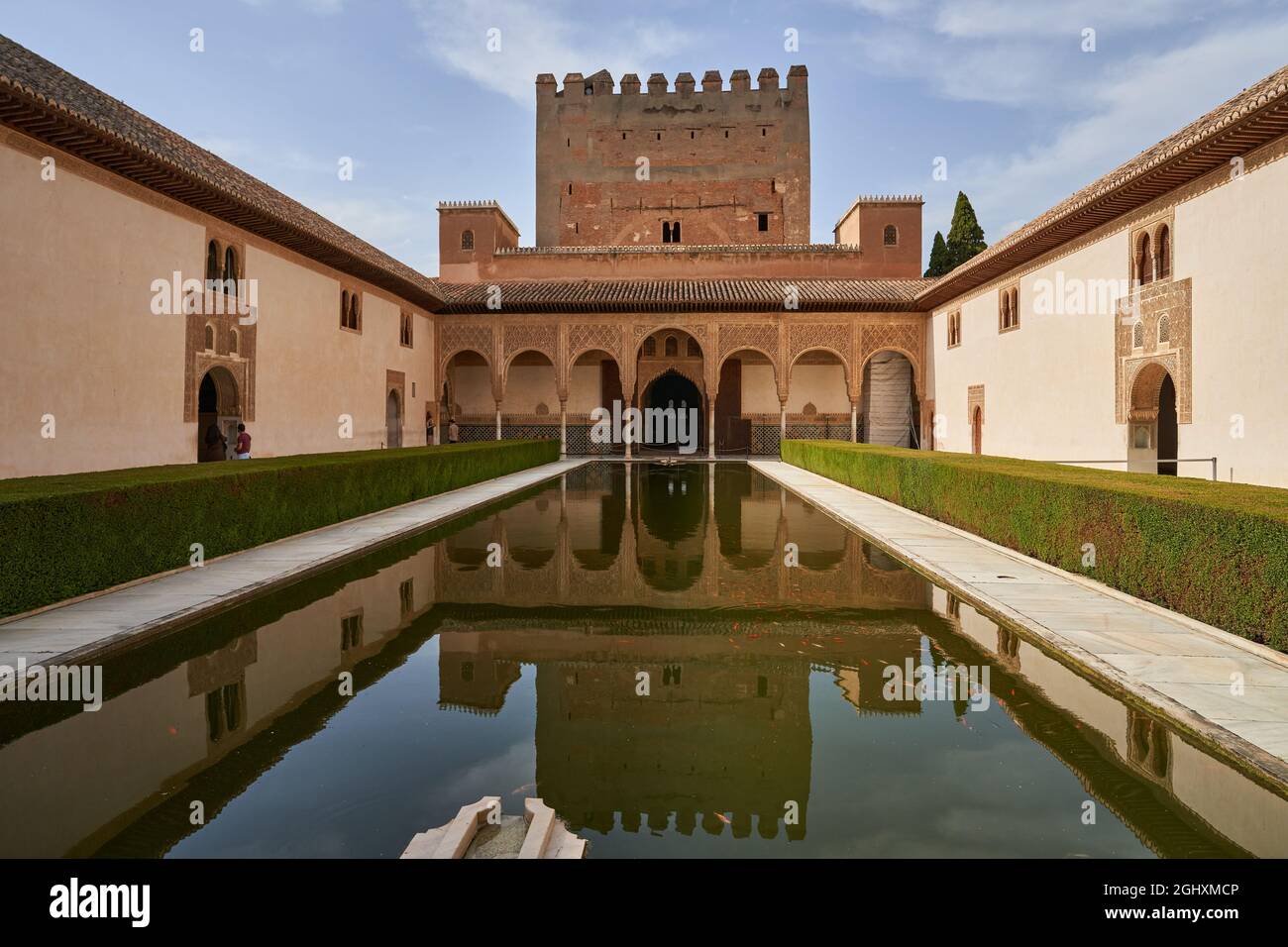Vista dell'Alhambra a Granada in Spagna Foto Stock