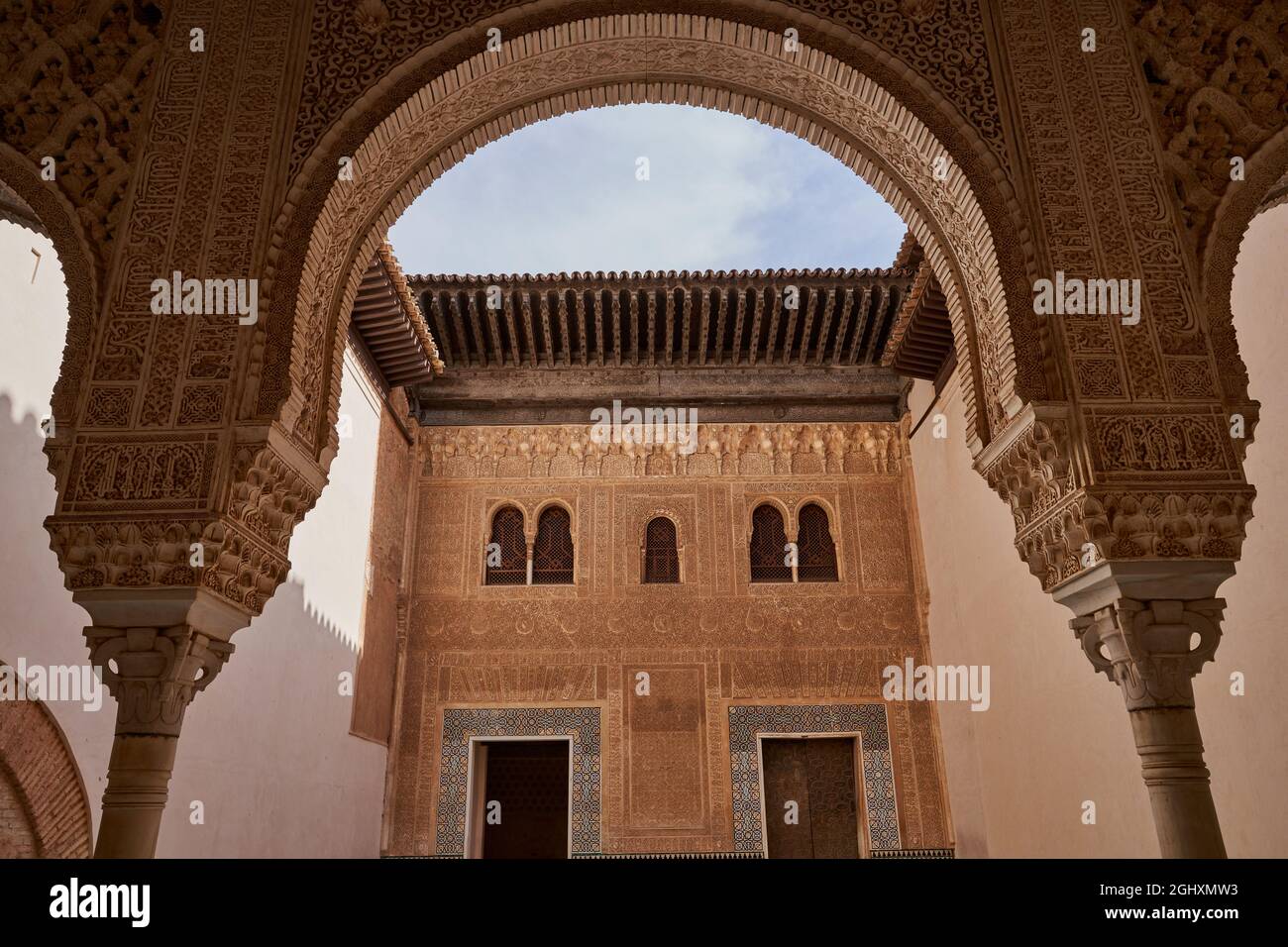 Vista dell'Alhambra a Granada in Spagna Foto Stock