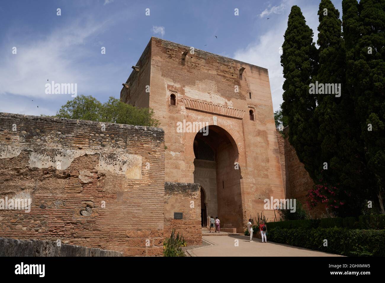 Vista dell'Alhambra a Granada in Spagna Foto Stock
