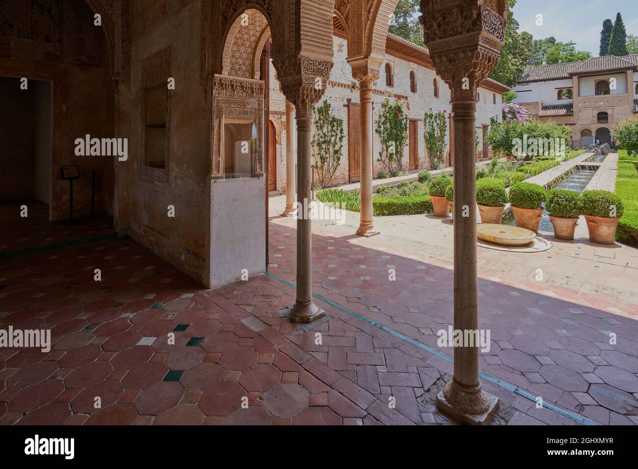Vista dell'Alhambra a Granada in Spagna Foto Stock