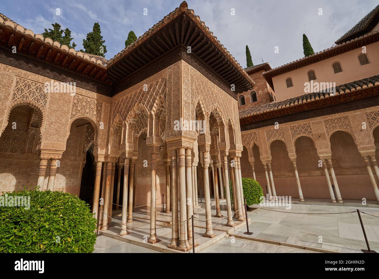 Vista dell'Alhambra a Granada in Spagna Foto Stock