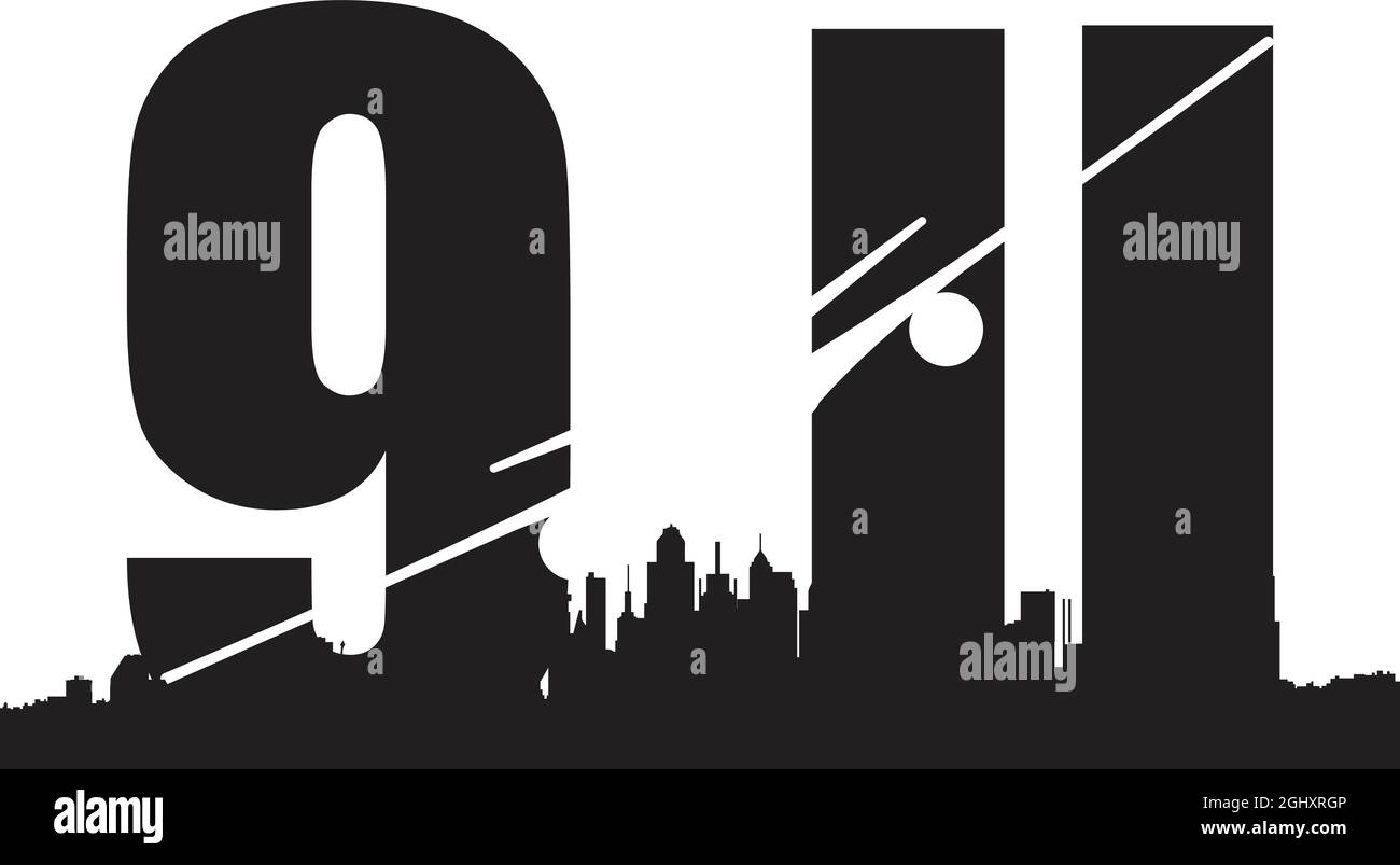 9.11 Patriot Day USA. Settembre 11. Giorno di rimembranza. Illustrazione Illustrazione Vettoriale