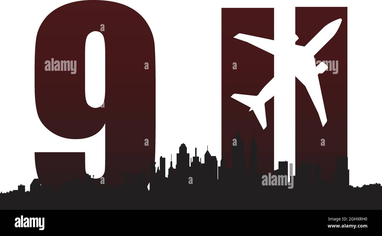 9.11 Patriot Day USA. Settembre 11. Giorno di rimembranza. Illustrazione Illustrazione Vettoriale