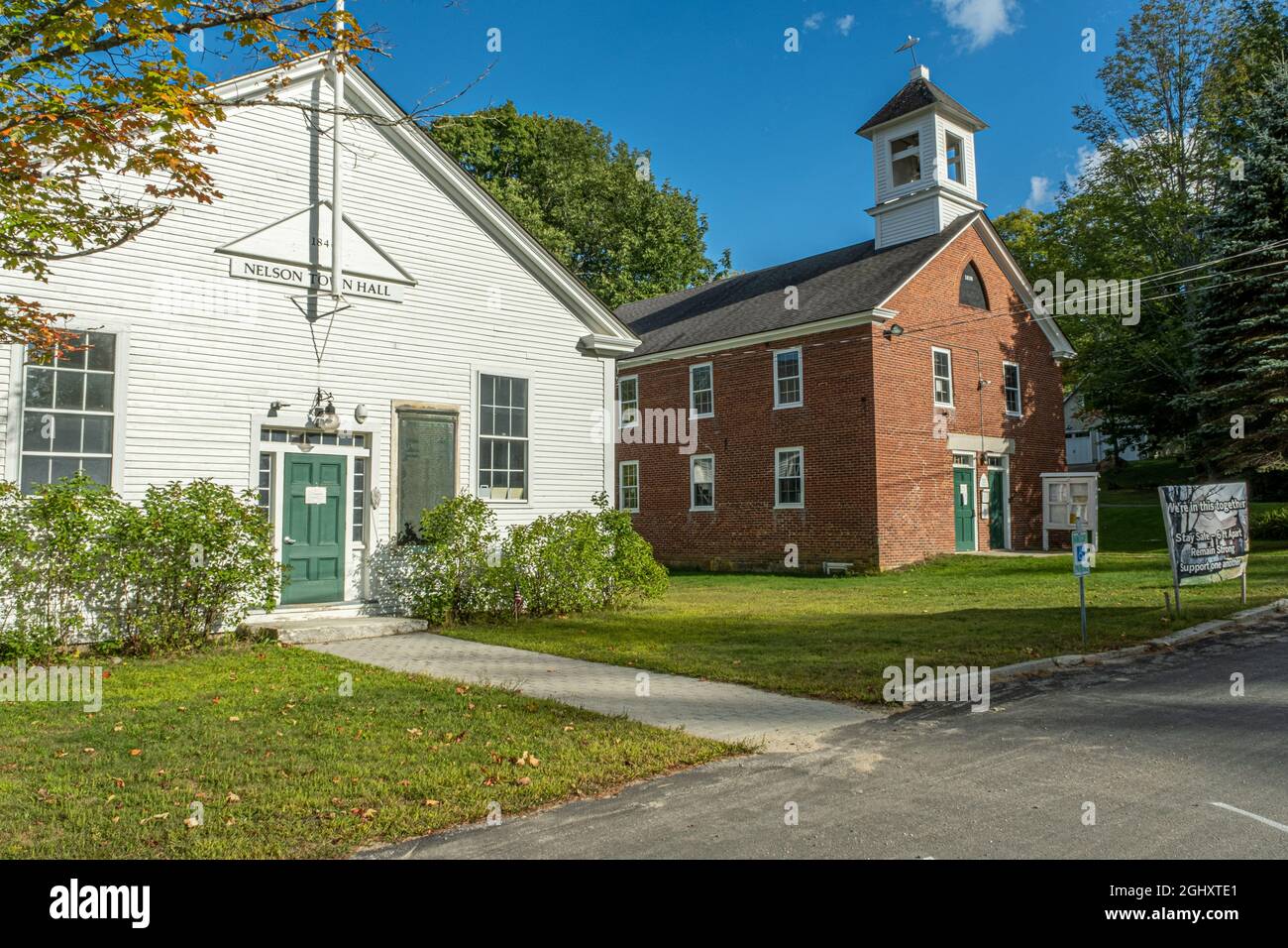 Gli uffici della città comune a Nelson, New Hampshire Foto Stock
