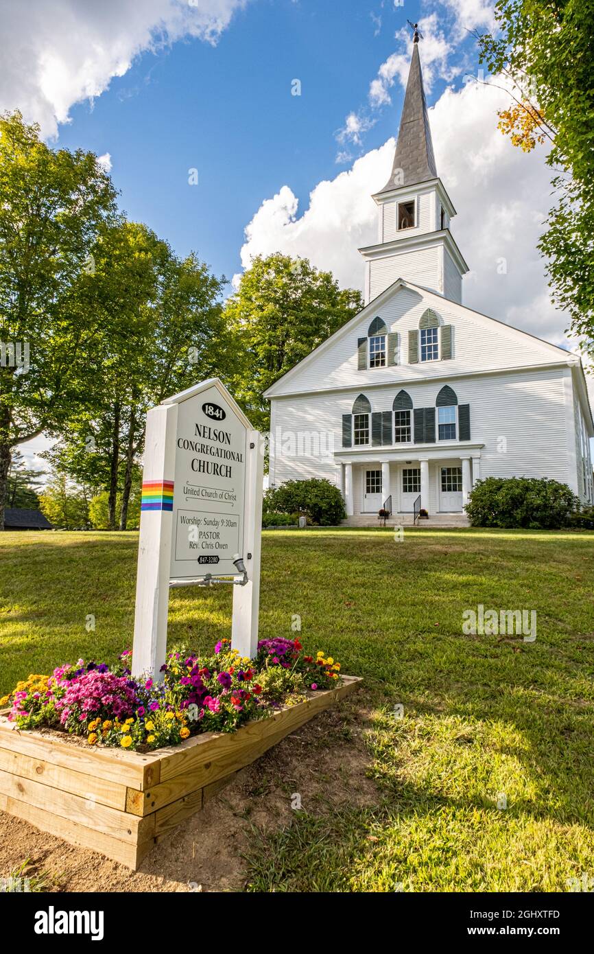 The Nelson, New Hampshire Congregational Church Foto Stock