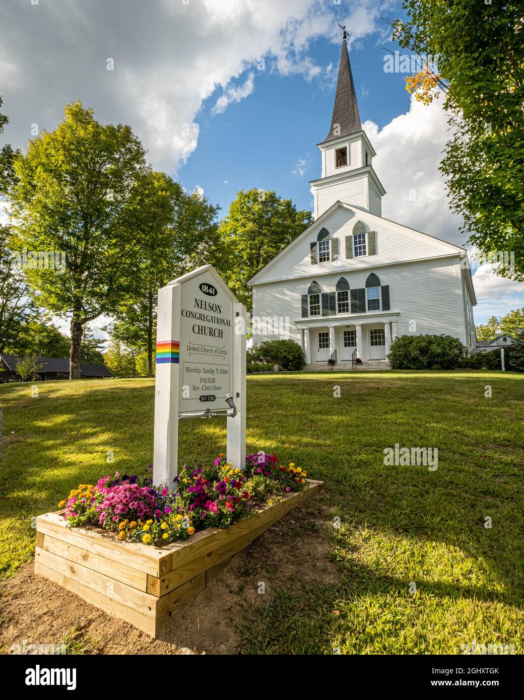 The Nelson, New Hampshire Congregational Church Foto Stock