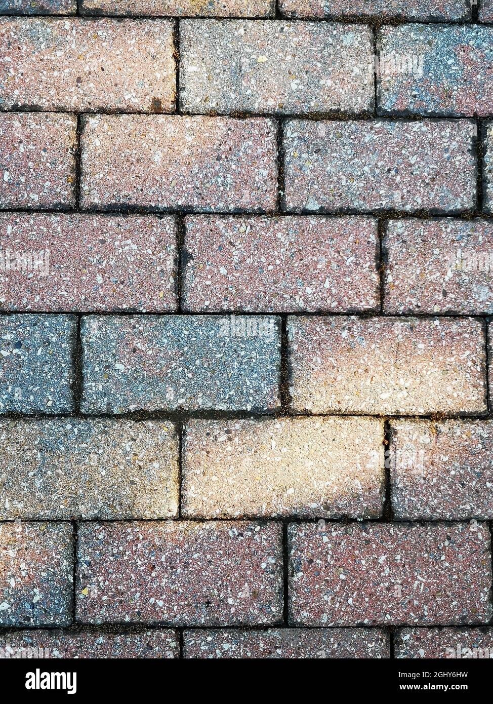Sfondo muro di mattoni con colori e texture Foto Stock