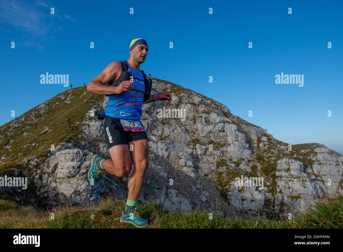 Zorzone Bergamo Italia 5 settembre 2021: 38 km di corsa in Lombardia Foto Stock