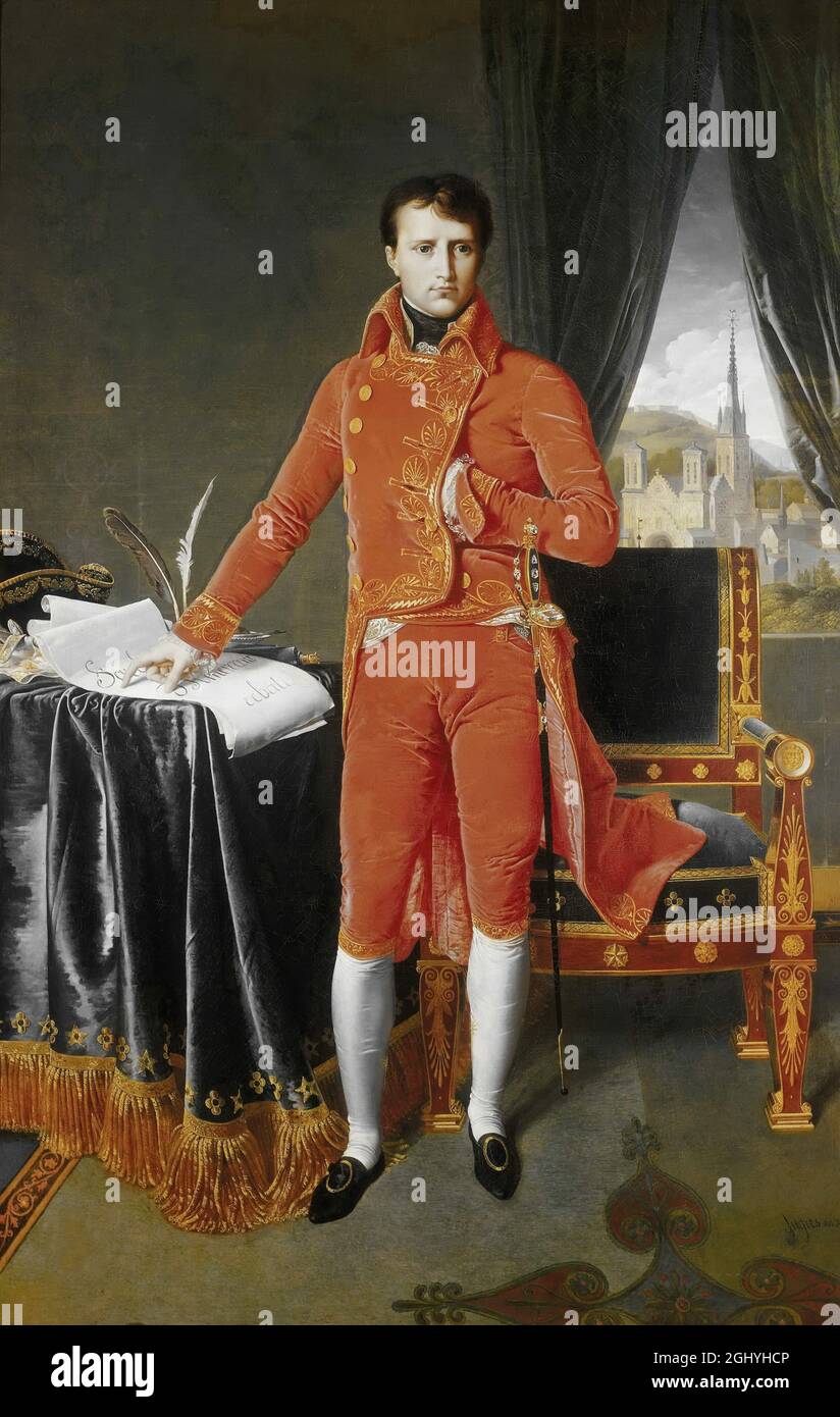 Napoleone Bonaparte come primo Console (primo Console) intorno al 1800, di Jean-Auguste-Dominique Ingres Foto Stock