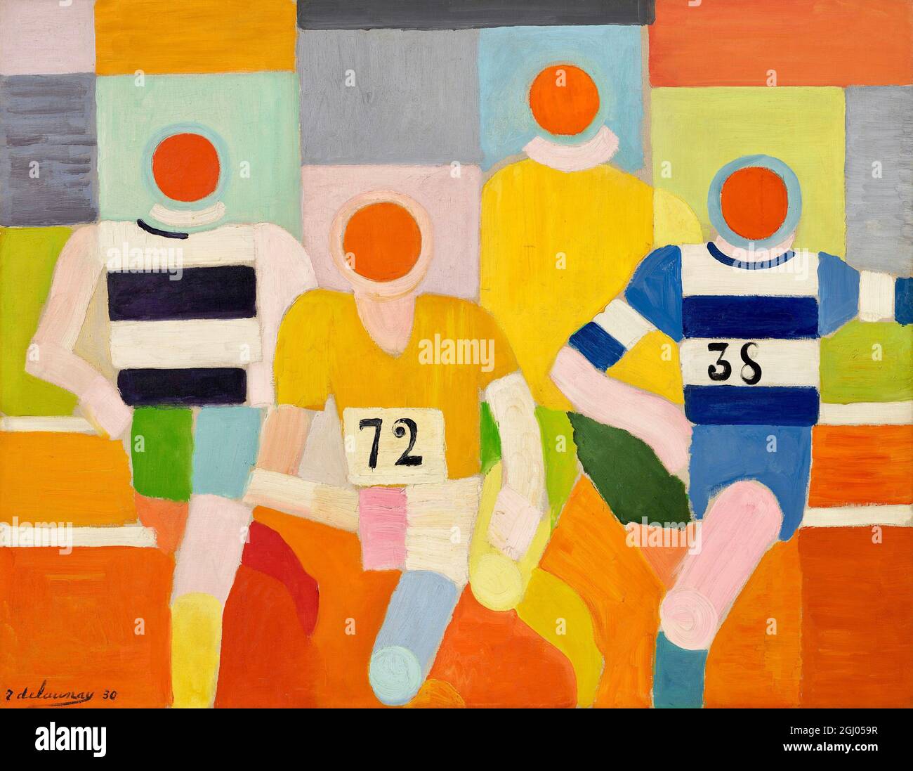 Robert Delaunay (1885-1941) - Les Coureurs -1930 Foto Stock