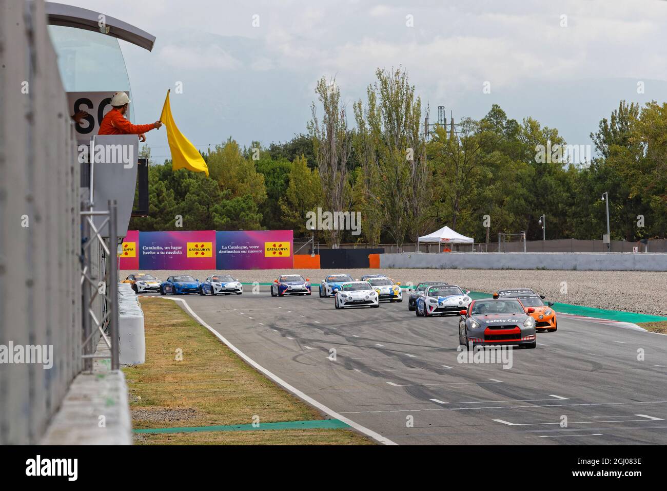 BARCELLONA, SPAGNA, 4 settembre 2021 : gara di supporto della Coppa delle Alpi durante le 24 ore di Serie by Hancook sul circuito di Barcellona. Foto Stock BARCELLONA, SPAGNA, 4 settembre 2021 : gara di supporto della Coppa delle Alpi durante le 24 ore di Serie by Hancook sul circuito di Barcellona. Foto Stock
