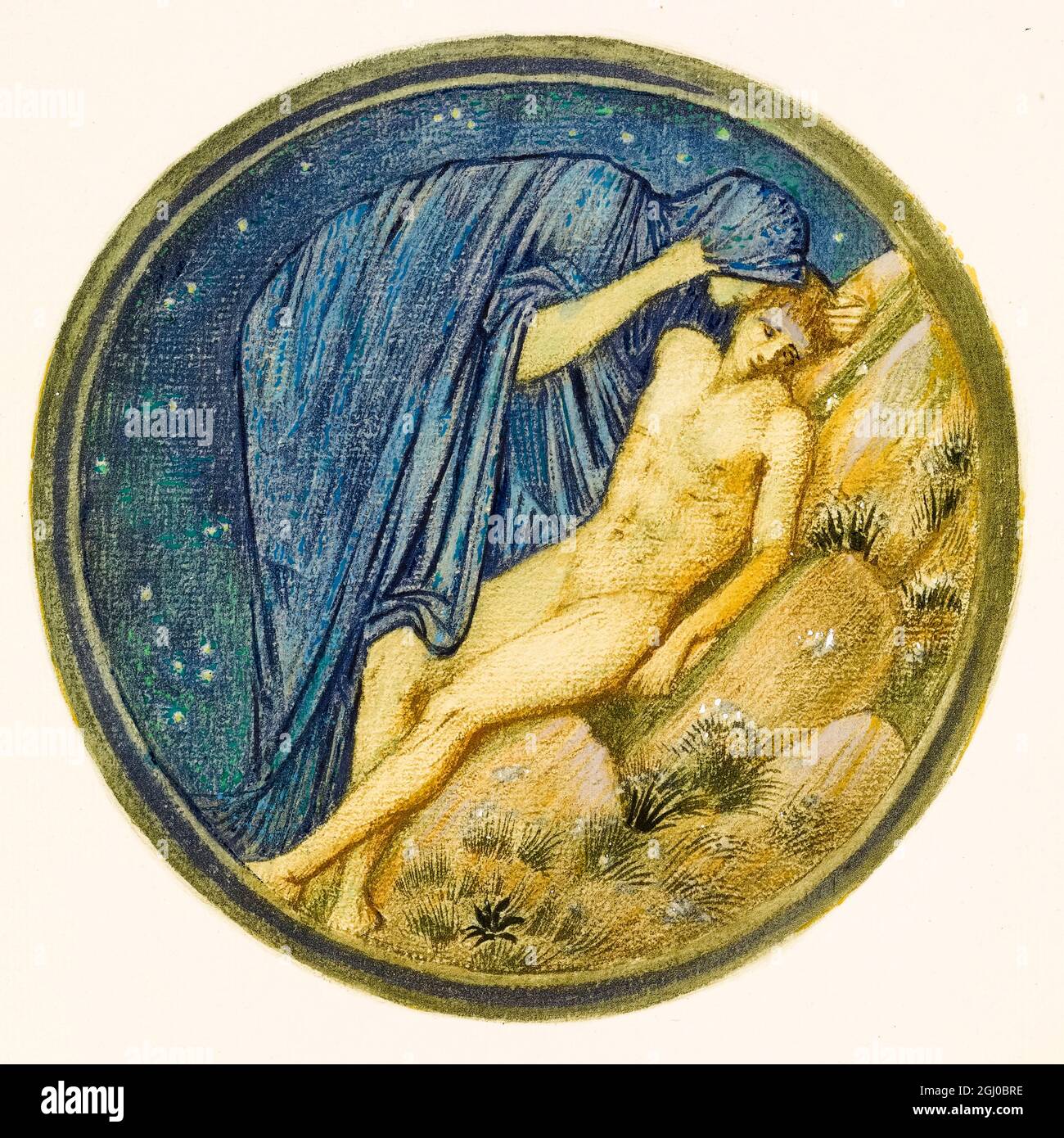 Edward Burne Jones, The Flower Book: Day and Night, stampa, 1905 Foto Stock