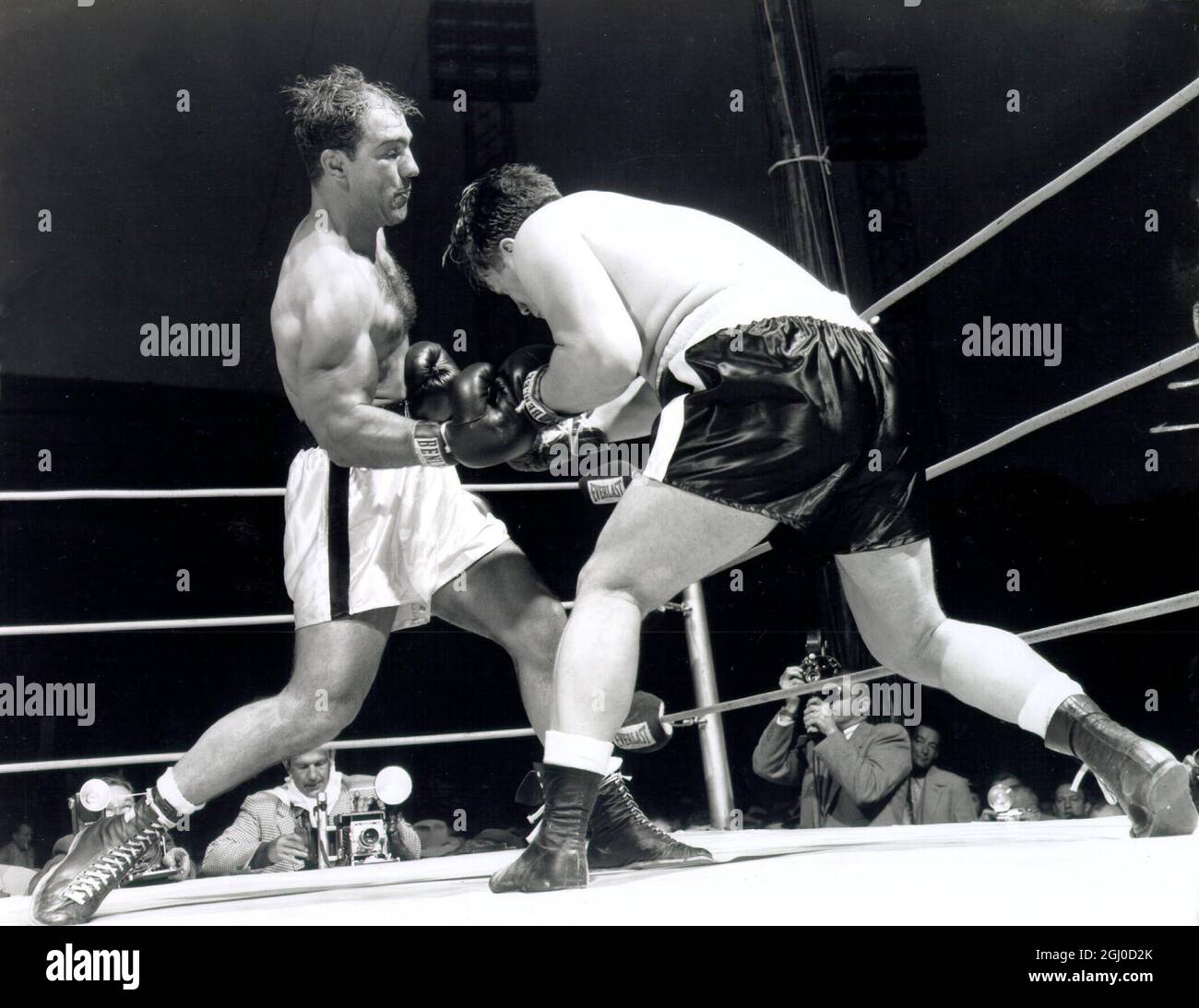 Don Cockell V Rocky Marciano. Foto Stock