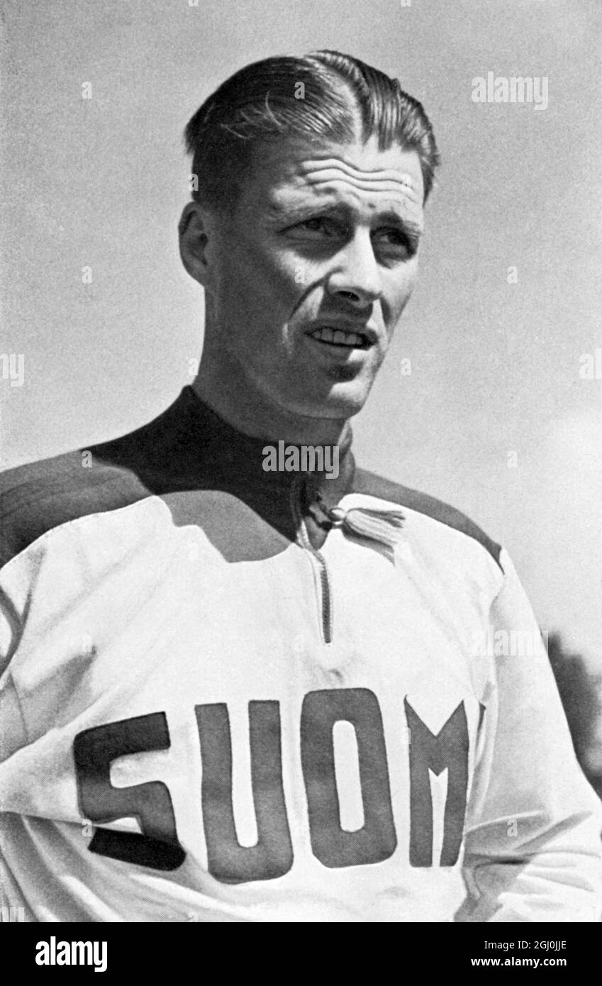 1936 Olimpiadi, Berlino - Gunner Hockert, Finlandia. Runner olimpico e record titolare per i 5000 metri in 14:22,2 minuti. ©TopFoto Foto Stock