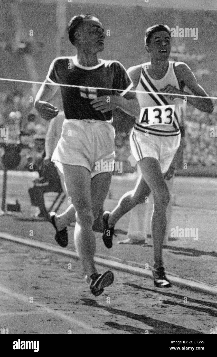 Ralph Hill un corridore americano a lunga distanza nel 5000 m.i alle Olimpiadi estive a Los Angeles, California 1932 Foto Stock