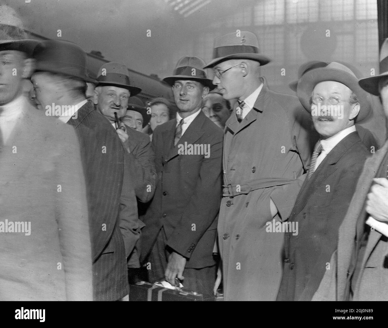 English Test Team lascia l'Inghilterra per l'Australia il 17 settembre 1932 Foto Stock