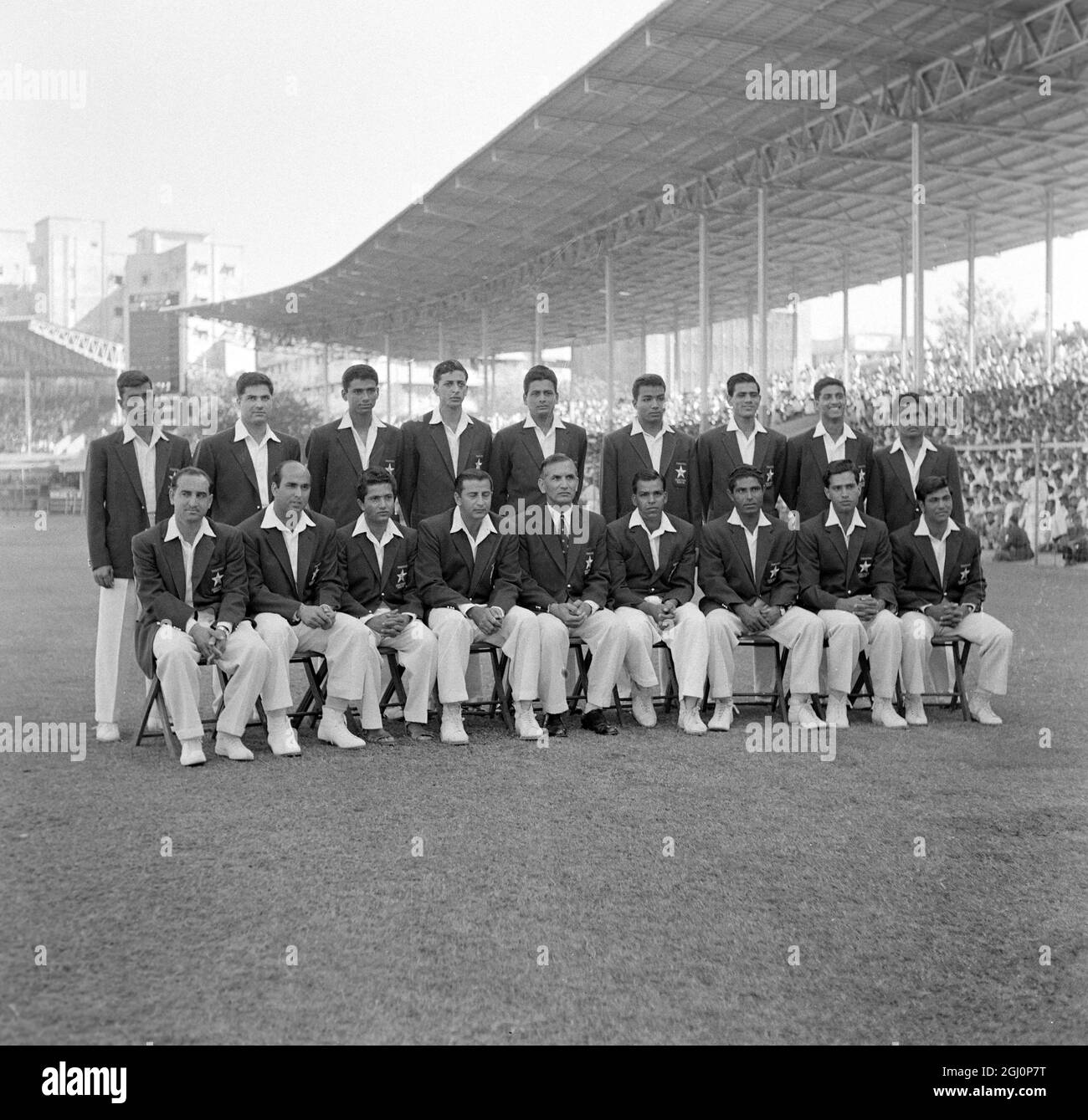 Il Pakistan Cricket team fotografato a Bombay . 1960 Foto Stock