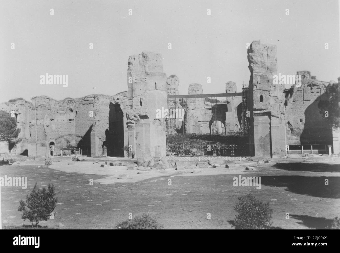 LE ANTICHE TERME ROMANE SARANNO UTILIZZATE PER LA GINNASTICA DURANTE LE OLIMPIADI DI ROMA DEL 1960, IL 4 GENNAIO 1960 Foto Stock